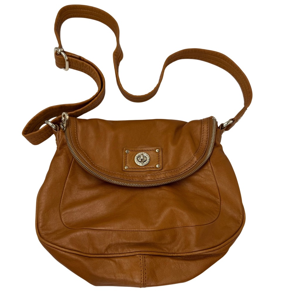 Marc by Marc Jacobs Totally‎ Turnlock Natasha crossbody bag in leather Cognac
